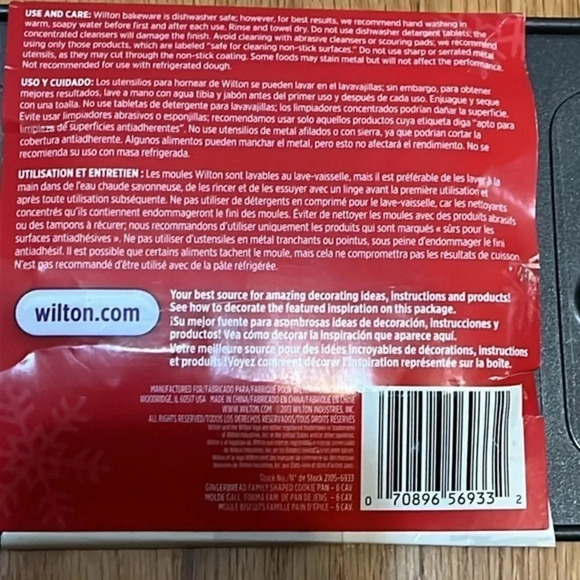 Wilton | Gingerbread family 6 cavities cookie pan NEW non stick - Picture 6 of 7